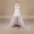 Fashionable Style Front Short Wedding Dress With Detachable Skirt